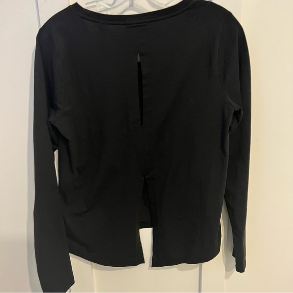 Athleta Small Open Back Top Long Sleeve Scoop Neck - Picture 6 of 7
